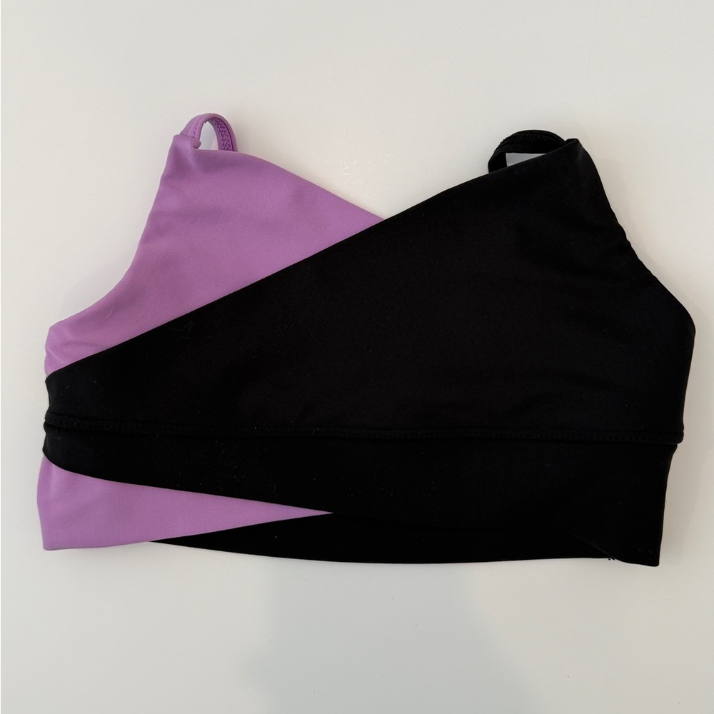 Five Dancewear black and lilac top YXL